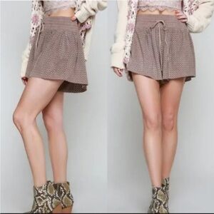 POL Faux Suede Taupe Shorts